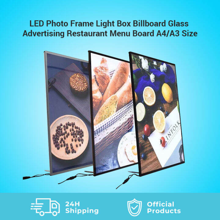 LED Photo Frame Light Box Billboard Glass Advertising LED Restaurant Menu Board Light Box 210