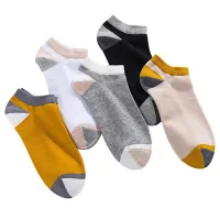 5Pairslot Cotton Socks Men Ankle Fashion Patchwork Short Man Socks Sport Socks Soft Breathable Calcetines hombre