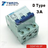 【▼Hot Sales▼】 zhilao 3P 3a D Type 240V/415V เบรกเกอร์ Mcb 4เสา