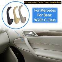 Black/Beige/Gray Car Front Inner Door Pull Handle Cover Trim Auto Interior Accessories For Mercedes Benz C Class W203 2000-2007