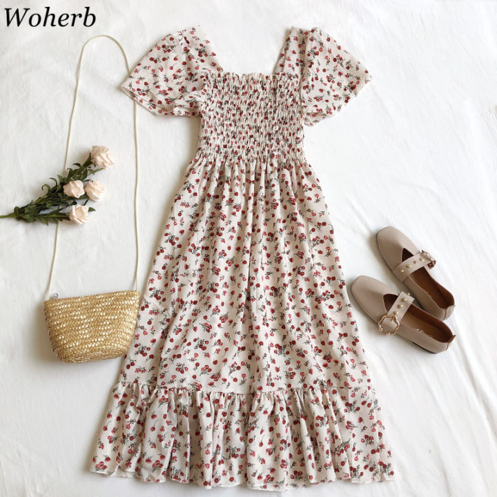 woherb-summer-dress-women-floral-print-sexy-square-collar-elastic-waist-dresses-korean-elegant-sweet-ruffle-vestidos-25644