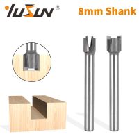 YUSUN 8MM Shank Mortising Bit Lock Door Router เครื่องตัดมิลลิ่งงานไม้สําหรับไม้ Bit Face Mill เครื่องตัดคาร์ไบด์ End Mill