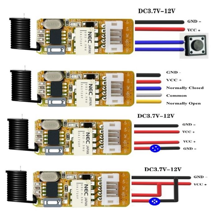 1-set-433mhz-control-switch-small-contact-no-com-nc-learning-button-control-switch-wireless-remote-control-switch