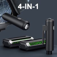 4-In-1 Car Glass Breaker Safety Hammer Belt Cutter Flashlight Car Phone Number Card Multi-function Escape Emergency Tool Kit