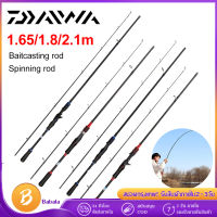 Daiwa เบ็ดตกปลาแบบพกพา 1.65/1.8/2.1m น้ำหนักเบาปั่น Baitcasting Rod M Action EVA Grip ตกปลาเบสน้ำจืดน้ำเค็ม Rod