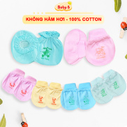 HCMSet bao tay bao chân cao cấp cho bé sơ sinh chất cotton thoáng khí thun