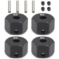 4Pcs 12มม. ล้อ Hex Hub สำหรับ1/10ตีนตะขาบ RC Axial SCX10 Traxxax Trx4 Tamiya MST ชิ้นส่วนรถ RC