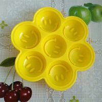 7 Holes Smiley Face Ice Cream Silicone Mold Sugar Craft Fondant Cake Decorating Tools Pastry Chocolate Handmade Baking Mould Bread Cake  Cookie Access