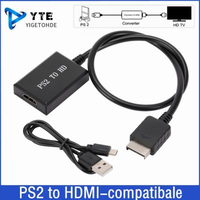 Chaunceybi PS2 to HDMI-compatibale Audio Video Converter Support PS1/2/3 Display Modes Cable