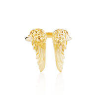 ake ake Golden Eagle Duo Wings Ring แหวนเงินแท้ 925 แกะมือขัดเงาชุบทองคำแท้ 24 กะรัต ลายปีกเทวดา ปีกนกอินทรียุโรปยุคกลางสุดเฟียซ