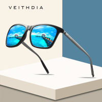 VEITHDIA nd Uni Retro Aluminum+TR90 Square Polarized Sunglasses Lens Vintage Eyewear Accessories Sun Glasses For MenWomen