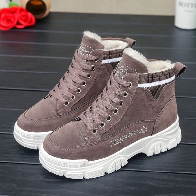 Cotton Shoes Women 2021 New Winter Plus Velvet All-match Student Thick-soled Thickened Warm Snow Womens Cotton Boots