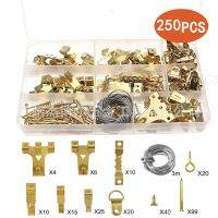 250Pcs Picture Hanging Kit Heavy Duty Hanging Nails Sawtooth Hangers and Screws Picture Frame Hooks for Wall Mounting