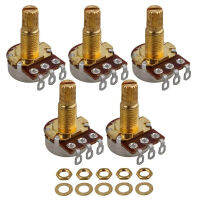 A500k 18mm Shaft Aluminum Pots For Guitar Volume Potentiometer Pots Pack of 5