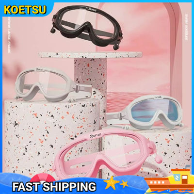 KOETSU【COD】🕶️แว่นตาว่ายน้ำ เทรนเนอร์ว่ายน้ำปรับได้หลายสีสำหรับเด็ก กันน้ำและกันฝ้า HD แว่นตาว่ายน้ำมืออาชีพ อุปกรณ์ดำน้ำสำหรับเด็ก