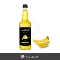 HILLKOFF : น้ำเชื่อมแต่งกลิ่น LongBeach Syrup ลองบีช ไซรัป กลิ่น Banana ขนาด 740 ml.