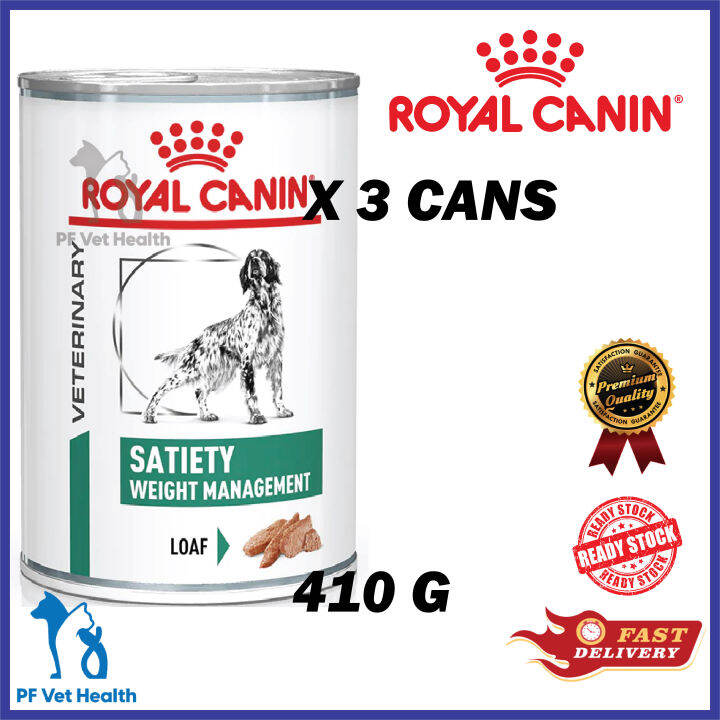 Royal Canin | Satiety Weight Management | 410g x 3 Cans | Lazada