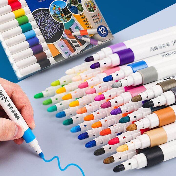 12-36-color-acrylic-marker-set-pen-color-diy-ceramic-children-graffiti-painting-pigment-pen-4mm-nib-artistic-creation-kid-gift