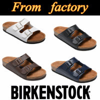 ใหม่ Birkenstock รองเท้าแตะชายหาด พื้นนิ่ม แต่งกระดุมคู่ สําหรับผู้ชาย และผู้หญิง 2023