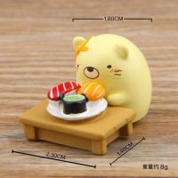 ตุ๊กตาหมีแมวสุดน่ารัก1ชิ้นของเล่นหุ่นซูชิแสนอร่อยคู่รักการ์ตูนคิตตี้หุ่นจำลองหมีของขวัญคริสต์มาสของเล่นตุ๊กตาสะสม