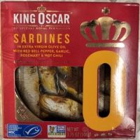 ? ? King Oscar Sadines Pepper ซาร์ดีนมันมะกอกพริก คิงออสการ์106กรัม  ราคาถูกใจ