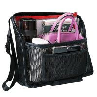 Large Capacity Car Net Pocket Handbag Holder Between Seats Mesh Handbag Holder Auto Front Seat Organizer Backseat Barrier