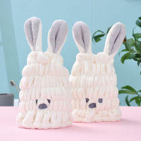 Cute Rabbit Ear Microfiber Shower Cap Hair Drying Wrap Girls Ladys Towel Quick Dry Hair Hat Cap Turban Head Wrap Bathing Tools