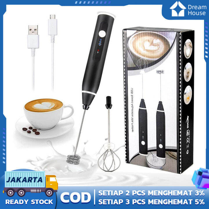 DHT Alat Kocok Telur Elektrik Pengaduk Kopi Elektrik Cappuccino Maker