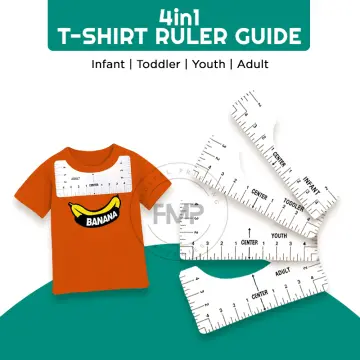 8 Pcs T-shirt Ruler Guide V Neck Alignment Tool To Center Designs
