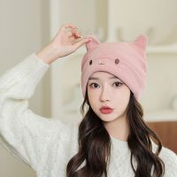 【YD】 Hats for Cartoon Knitted Keep Warm Hat Soft Outdoor Windproof Ear Protection Caps Female Fashion