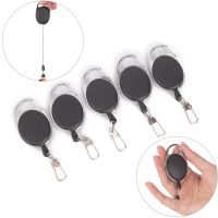 1PCS Black Retractable Pull String Key Chain With Clips Anti Lost Key Ring Alloy Plastic Safty Outdoor Sports Vintage Keychain