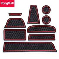 Anti-Slip Gate slot pad for Lada GRANTA Interior Accessories Non-Slip Mats Car Sticker Coaster Red/White/blue 9PCS