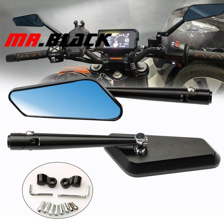 Black Motorcycle Side Mirror Aluminium CNC Rearview For CIRCUIT HONDA