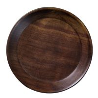 Black Walnut Wooden Dishes Plates for Bread Fruit Candy Saucer Dessert Dinner Food Cake