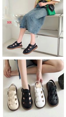 รองเท้าแตะแฟชั่น📌พร้อมส่ง SIZE.36-40 EU ดำ/ขาว/ครีม รองเท้าใส่เที่ยว รองเท้าลำลองสุภาพสตรี รองเท้าแฟชั่นใส่เที่ยว งานสวย ใส่สบาย