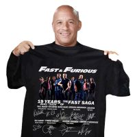 2023ใหม่อย่างรวดเร็วและเสื้อยืดลายเซ็นตัวละครครบรอบปี Furious 19th เสื้อยืดผู้ชายคอกลมแขนสั้นผ้าฝ้ายพรีเมี่ยม New S-3XL