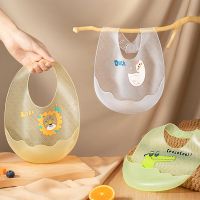 【YD】 New Pacifier Silicone Bib Food Grade Bibs Transparent Soft BPA Baby Feeding Training Items