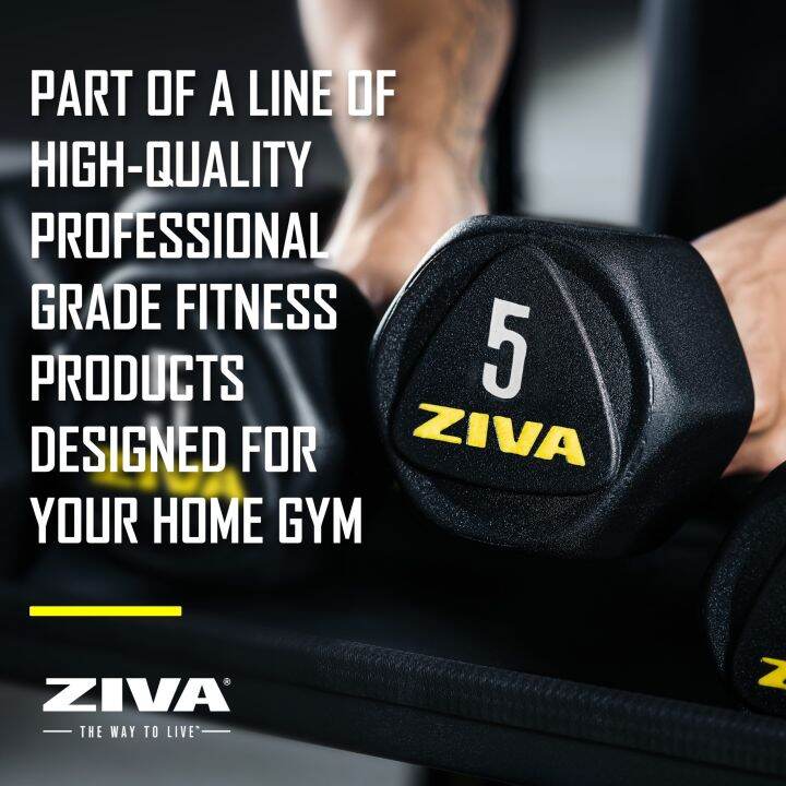 ziva-premium-hexagon-virgin-rubber-dumbbell-ดัมเบลพรีเมี่ยมหกเหลี่ยม-ราคาต่อคู่