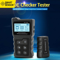 เครื่องทดสอบสายเคเบิลเครือข่าย LCD อเนกประสงค์ POE checker Inline POE แรงดันและเครื่องทดสอบกระแสไฟฟ้าพร้อมเครื่องทดสอบสายเคเบิล