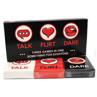 Talk, Flirt or Dare English Version Date Night Dating Couple Card Game