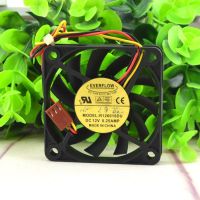 Original EVERFLOW R126010DU 6010 6ซม./ซม. 12V 0.25A 3-Wire Cooling Fan