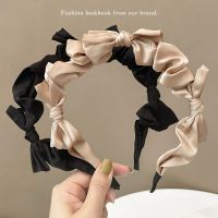 【YF】 Sweet Korean Bow Fold Bezel Headwear Women Headband Girls Kwali Hair Bands Hairband Hoop for Party Accessories