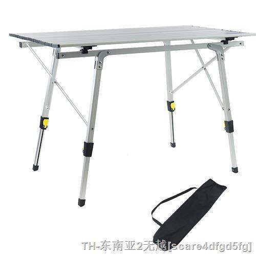 hyfvbu-aluminum-alloy-camping-table-outdoor-folding-hiking-desk-traveling-bbq