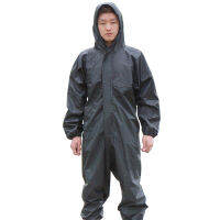 เสื้อคลุมทำงานเสื้อกันฝนแบบมีฮู้ดกันน้ำ Overalls Anti-Oily Dust-Proof Paint Spray Clothing Hood Work Clothes