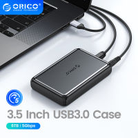 ORICO 3.5 "Type-C กล่องใส่ฮาร์ดดิสก์5Gbps SATA ไปยัง USB3.0 USB3.1เคส HDD สำหรับ SSD ฮาร์ดดิสก์พีซีแล็ปท็อปโลหะ + เคสระบายความร้อน ABS