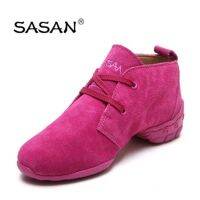 Sneakers Modern Jazz Dance Shoes Woman SASAN 8872 Women Shoes Slip-up TPR Wear-resistant Sole High grade sheepskin Red 2018 NEW