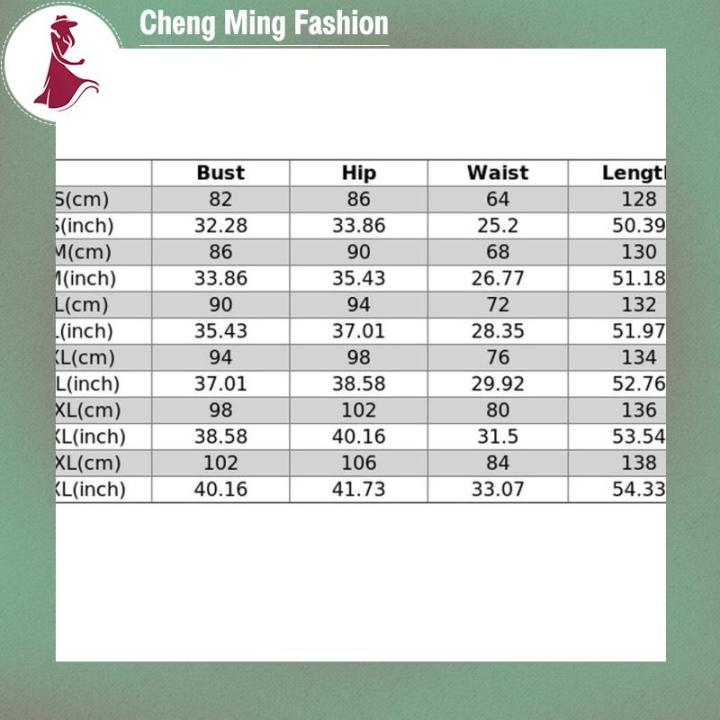 cheng-ming-ชุดกี่เพ้ายาวของผู้หญิง-เดรสกี่เพ้าเดรสเข้ารูปพอดีพิมพ์ลายสไตล์คลาสสิกจีนย้อนยุคหลายสีไซส์