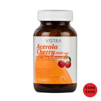 Vistra Acerola Cherry 1000 mg. วิสทร้า อะเซโรลา เชอร์รี่ วิตามินซีธรรมชาติ (1ขวด/45เม็ด)