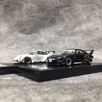 Street Weapon 1:64 Model Car RWB 993 Wide Body GT Wing Alloy Vehicle- Pearl White &amp; Black