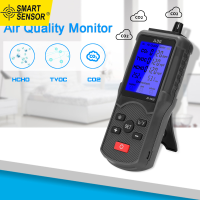 สมาร์ทเซนเซอร์MultifunctionalตัวทดสอบคุณภาพอากาศCO2มาตรวัดTVOCอุณหภูมิความชื้นวัดอุปกรณ์